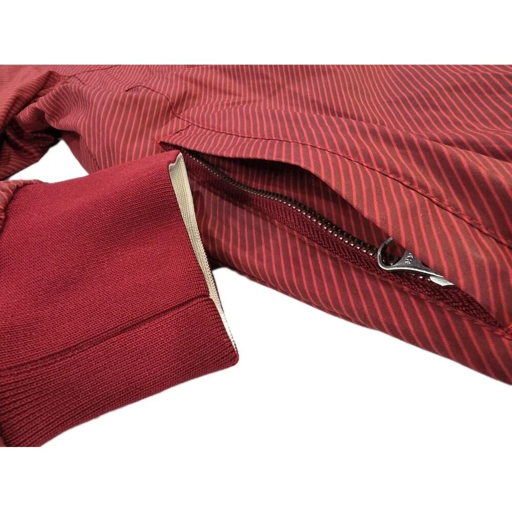 Scotch & Soda Men's Reversible High Neck Full Zip Jacket Overcoat Red Cream $200